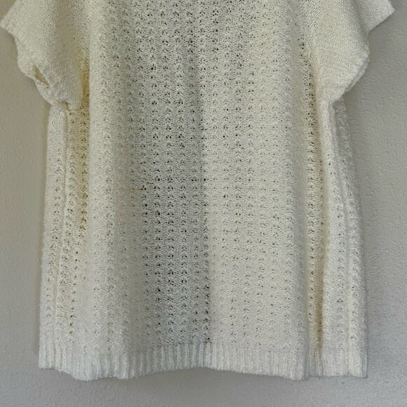 Vintage Bonnie Lee short sleeve open knit cardigan sweater 60s 70s cottagecore M - Picture 12 of 13